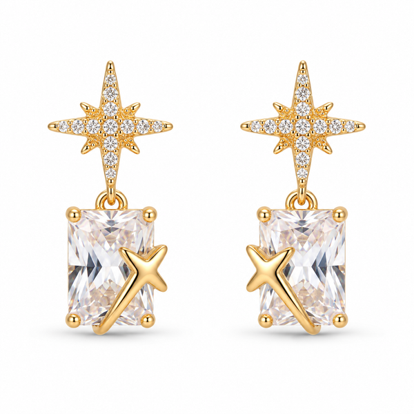 Star Studded Drop Earrings
