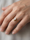Teardrop Crystal V ring
