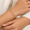 Dainty Sparkly Oval Bracelet