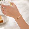 Moon Tulip Crystal Adjustable Bracelet