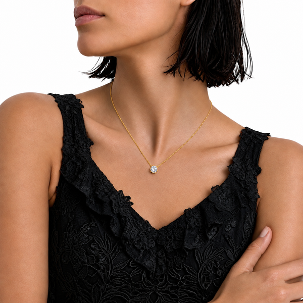 Delicate Diamond Studded Necklace