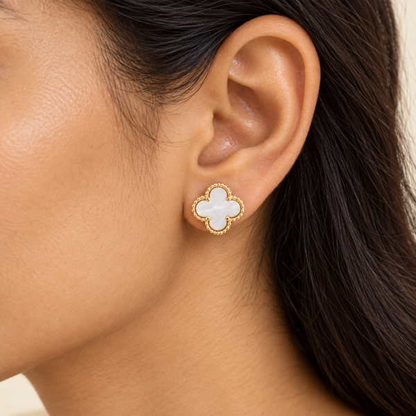 White Clover Earrings