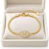 Studded Circle Wiper Chain Bracelet
