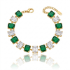 Cubic Emerald Crystal Bracelet