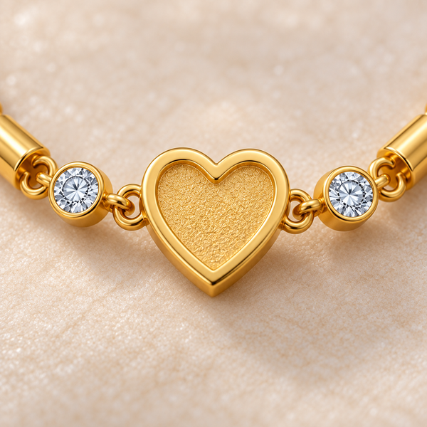 Gold Heart Beaded Bracelet