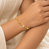 Crystal Gold Heart Bracelet