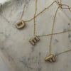 Diamond Studded Bubble Letters~ Necklace