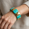 Marbel Pattern Acrylic Bracelet - Blue