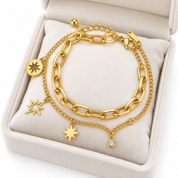 Dual Layer Star Chime Bracelet