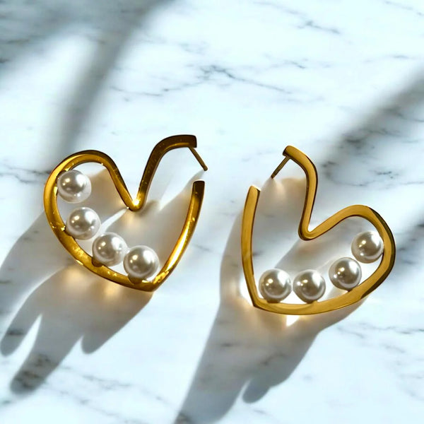 Heart Beads Earrings
