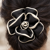 Contrast Black Flower Clip
