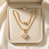 Luxe Crystal Cube Necklace
