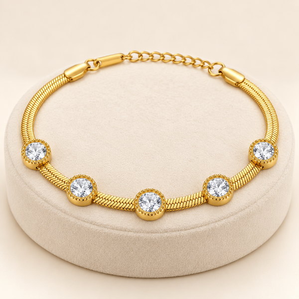 Oval Crystal Wiper Bracelet