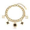 Leaf Charm Dual Link Bracelet