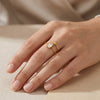 Emerald cut ring