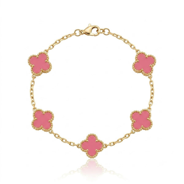 Pink Clover Bracelet
