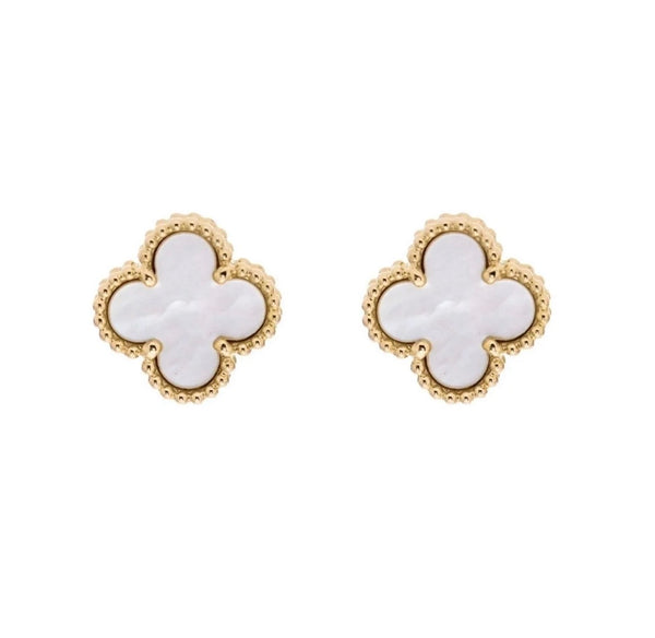 White Clover Earrings
