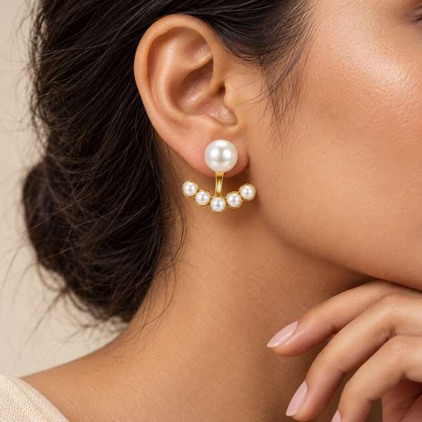 Pearl Arc Earrings