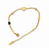 Heart Charm Snake Chain Bracelet