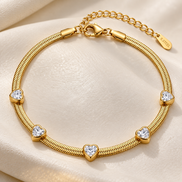 Heart Stud Wiper Anklet