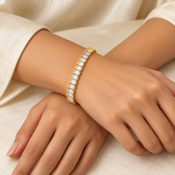 MEADOW BAGUETTE TENNIS BRACELET