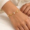 Crystal Gold Heart Bracelet