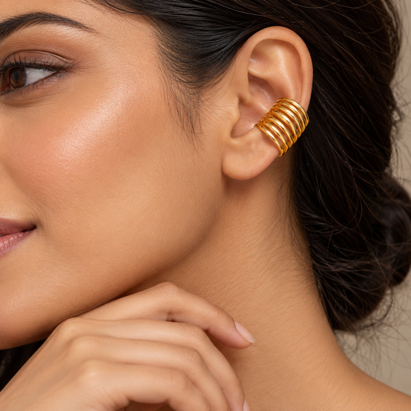 Gold Crescent Ear Cuff