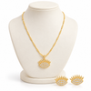 Studded Eye Necklace With Earrings