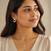 Pearl cross path Earring