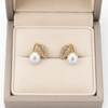 Pearl Crystal Leaf Earring