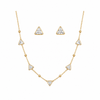 Tri Charm Necklace with Earrings