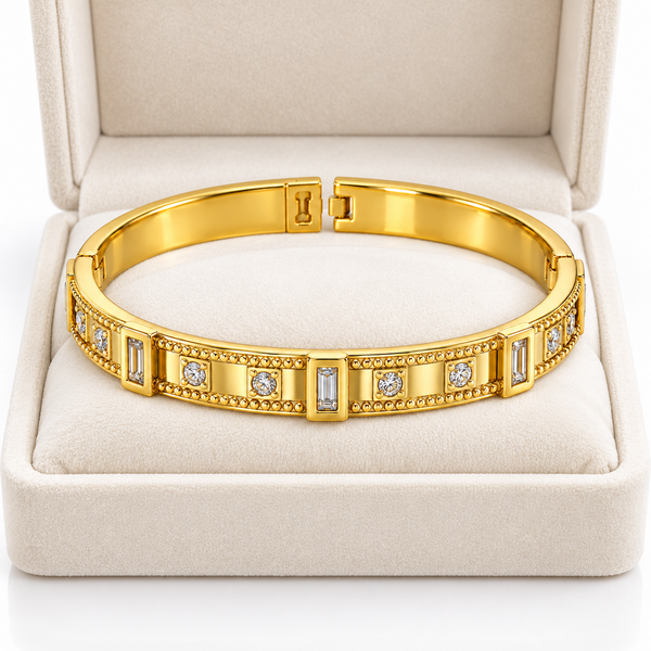 Rectangle Crystal Accent Bracelet
