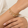 Dual Layer Studded Clover Bracelet