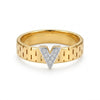 V studded Link Ring