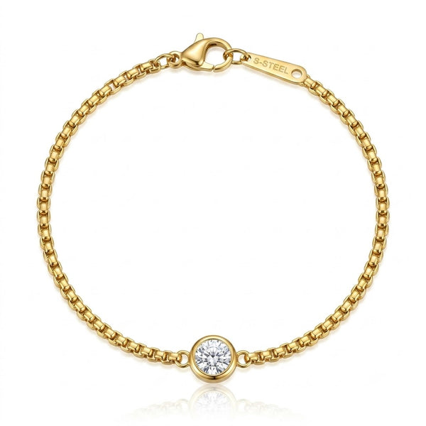 Dainty Charm Gold Chain Bracelet