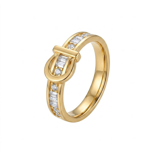 Buckle Studded Ring