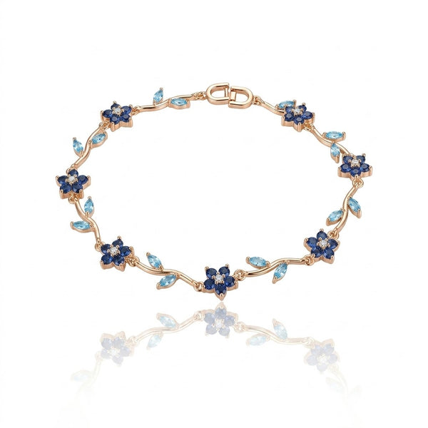 Blue Bloom Crystal Bracelet