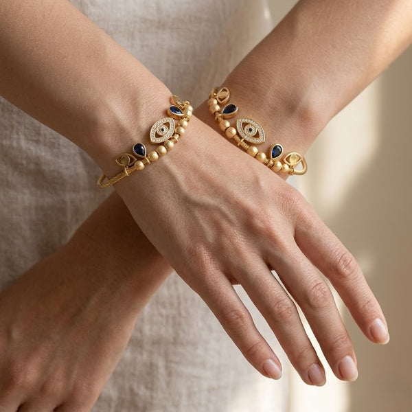 Evil Eye Dangle Charm Bracelet