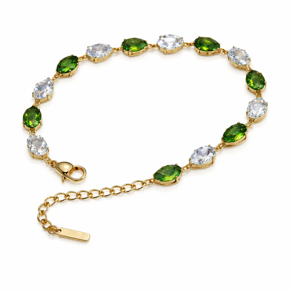 Emerald Crystal Drop Bracelet