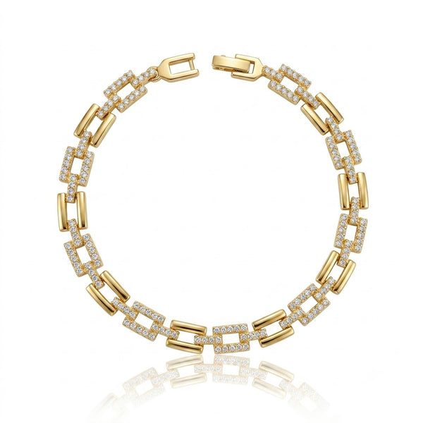 Cube Studded Link Bracelet