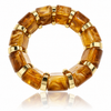 Resin Tube Stretchable Bracelet- Brown