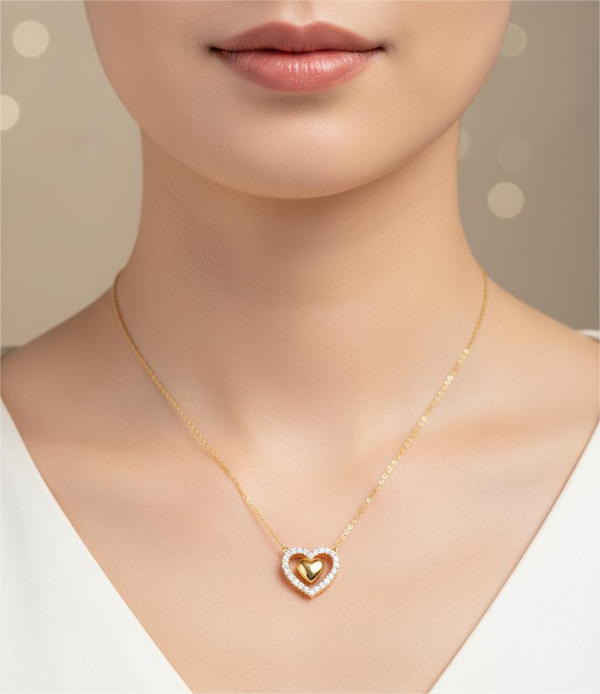 Heart Chain Tassel Necklace