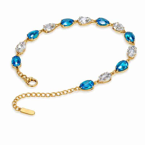 Blustone Alt Drop Crystal Bracelet