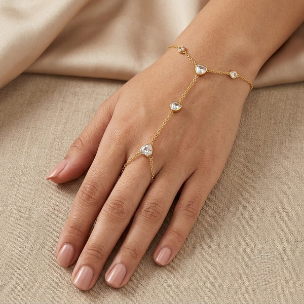 Dainty Heart Hand Chain