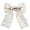 Pearl Stud Dreamy Lace Bow Clip