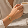 Vintage Bamboo Emerald Bracelet
