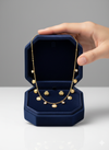 Drops of Ocean Shell Gold Necklace with Earrings