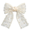 Pearl Stud Dreamy Lace Bow Clip