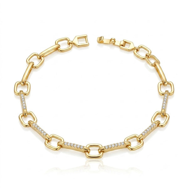 Studded Line Link Bracelet