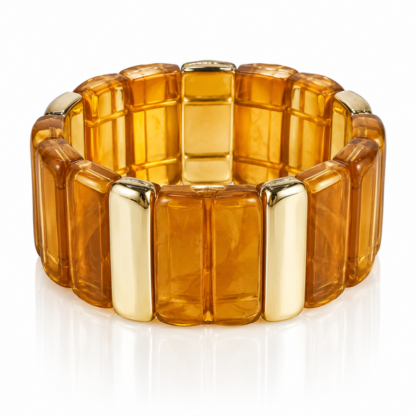 Viral Stackable Bar Bracelet- Caramel
